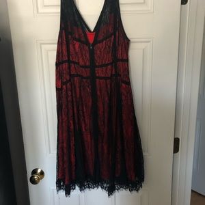 Red dress w/ black lace overlay. Worn Once.